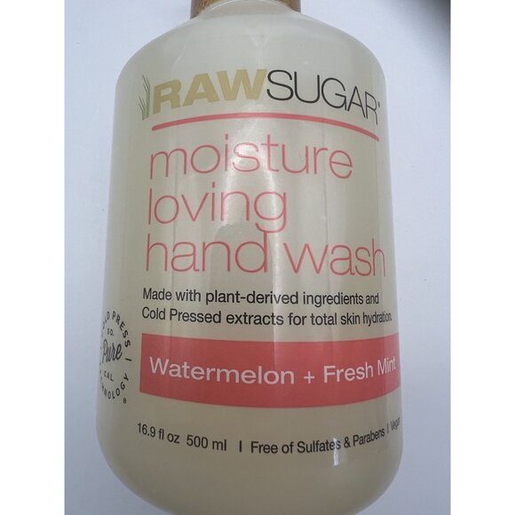 Raw Sugar Moisture Loving Hand Wash 16.9 oz | Watermelon + Fresh Mint | NEW - Picture 5 of 5